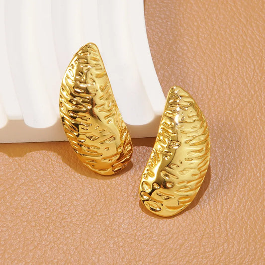 1 Pair Classic Style Geometric 304 Stainless Steel 18K Gold Plated Ear Studs