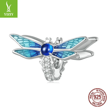 1 Piece 925 Sterling Silver White Gold Plated Butterfly Bird DIY Jewelry Accessories Pendant Beads