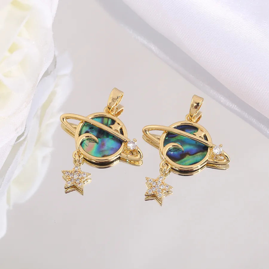 1 Piece 14 * 15mm Copper Heart Shape Rose Flower Pendant Jewelry Accessories