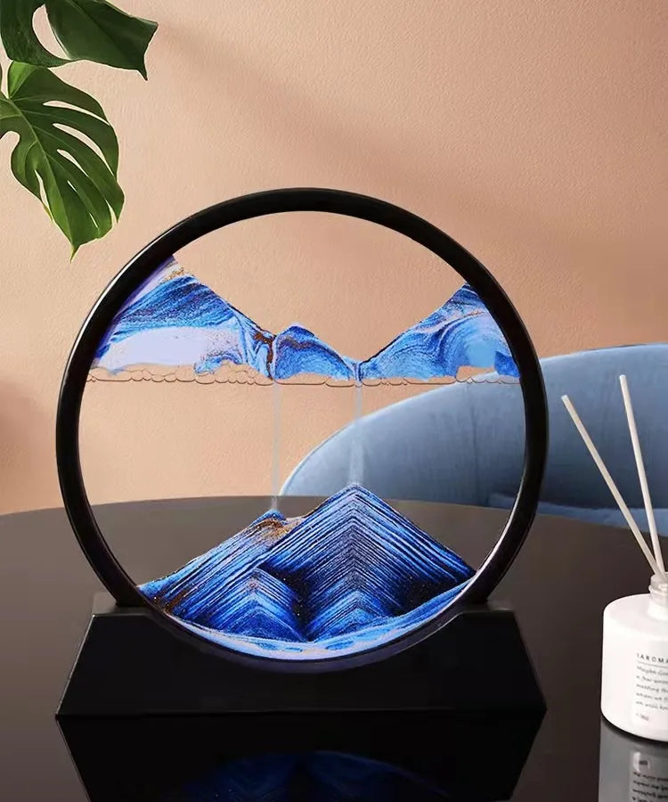 Creative  ornaments liquid decompression quicksand painting office desktop living room bedside table decorations birthday gift