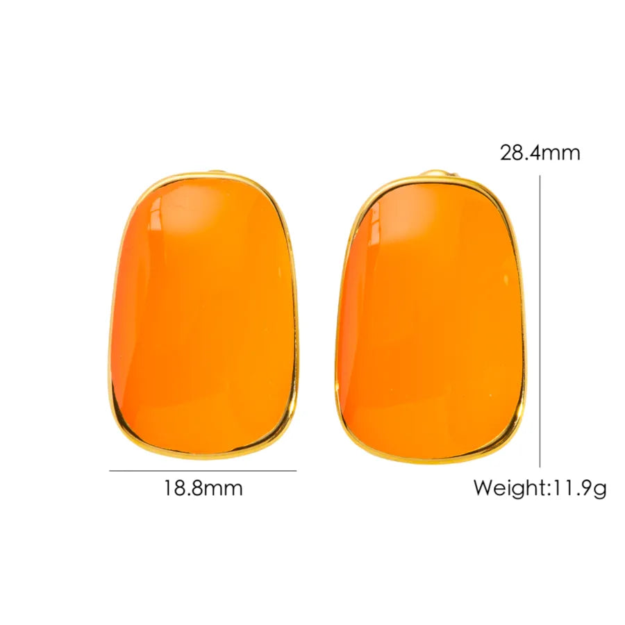 1 Pair Sweet Simple Style Trapezoid 304 Stainless Steel Ear Studs