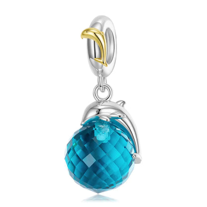 1 Piece 925 Sterling Silver Zircon Mermaid Shell Whale Jewelry Accessories