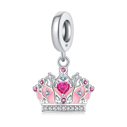 1 Piece 21 * 24mm 925 Sterling Silver Zircon Pumpkin Crown Mushroom Pendant Beads Jewelry Accessories