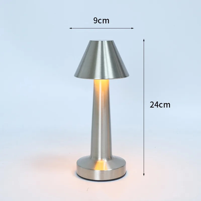Modern Nordic Creative Bedside Bar Bedroom USB Charging Touch Iron Art Dumbbell Table Lamp Night Light Atmosphere Decorative Lamp