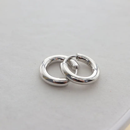 1 Pair Simple Style Commute Geometric 925 Sterling Silver Earrings