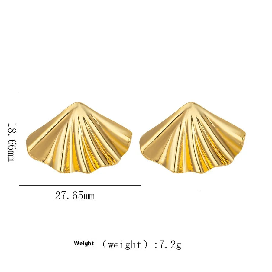 1 Pair Elegant Modern Style Geometric Plating Titanium Steel Ear Studs