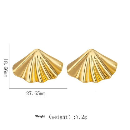 1 Pair Elegant Modern Style Geometric Plating Titanium Steel Ear Studs