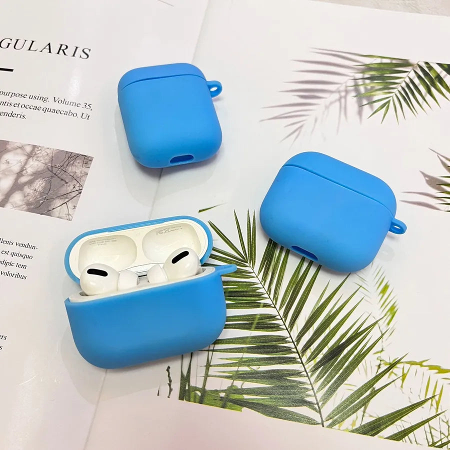 tpu Solid Color Simple Style Bluetooth earphone cover Phone Accessories