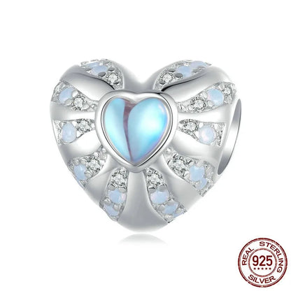 1 Piece 13 * 23mm 20 * 12mm Hole 4~4.9mm 925 Sterling Silver Jellyfish Heart Shape Fish Tail Polished Pendant Beads Jewelry Accessories