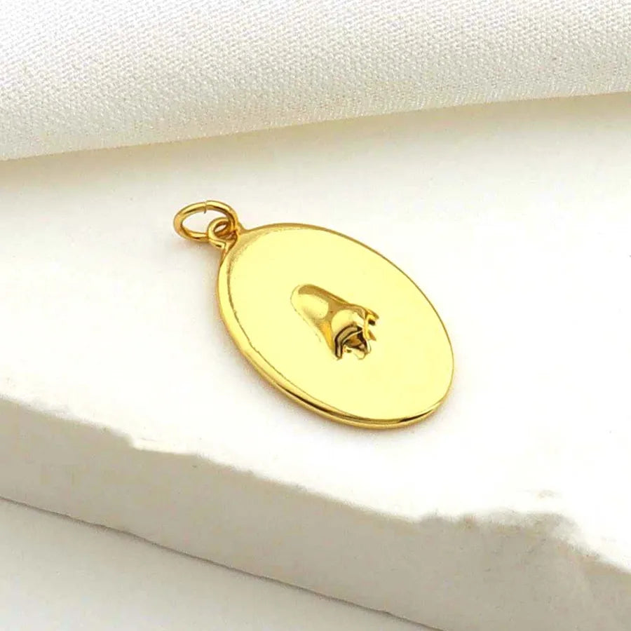 1 Piece 16 * 19mm Copper Star Heart Shape Polished Pendant Jewelry Accessories