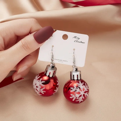 1 Pair Fashion Snowflake Plating Resin Drop Earrings