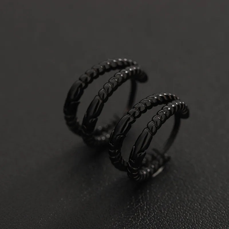 1 Pair Hip-Hop Streetwear Geometric Plating Copper Hoop Earrings