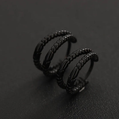 1 Pair Hip-Hop Streetwear Geometric Plating Copper Hoop Earrings