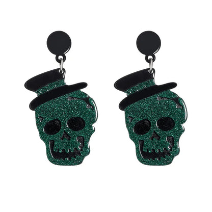 1 pair fashion halloween pattern arylic earrings