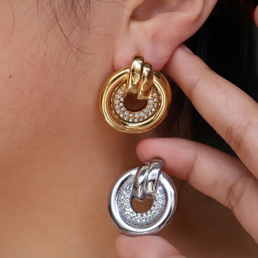 1 Pair Glam Cute Vintage Style Flower Polishing 304 Stainless Steel 18K Gold Plated Butterfly Backs Ear Studs