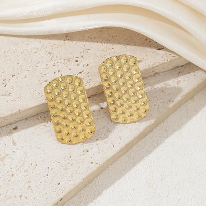 1 Pair Elegant Simple Style Geometric 304 Stainless Steel Drop Earrings