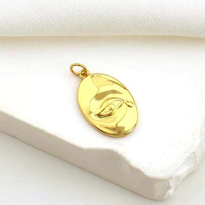 1 Piece 16 * 19mm Copper Star Heart Shape Polished Pendant Jewelry Accessories