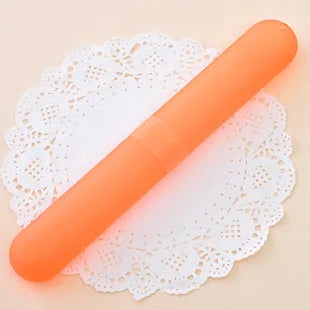 Candy color toothbrush box portable wash scrub toothbrush storage box for business trip wheat straw toothbrush box