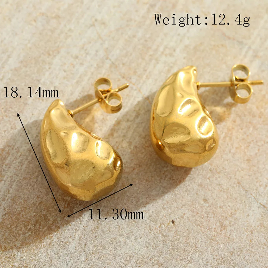 1 Pair Cute Simple Style Classic Style Irregular Geometric Plating 304 Stainless Steel 18K Gold Plated Ear Studs