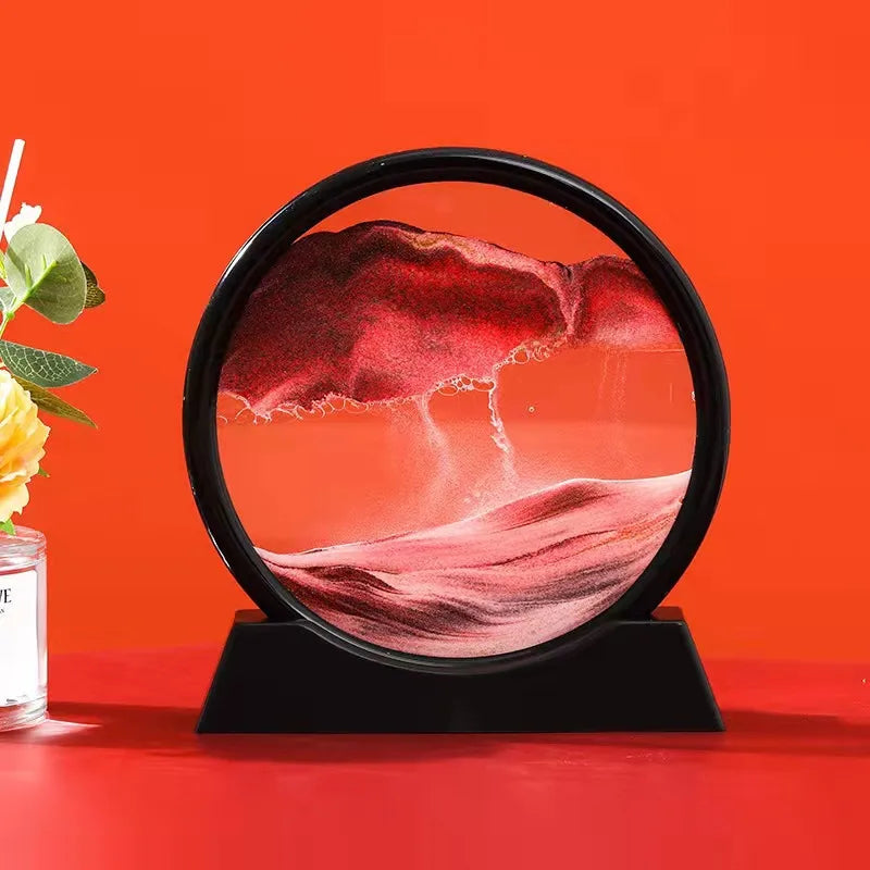 Creative  ornaments liquid decompression quicksand painting office desktop living room bedside table decorations birthday gift