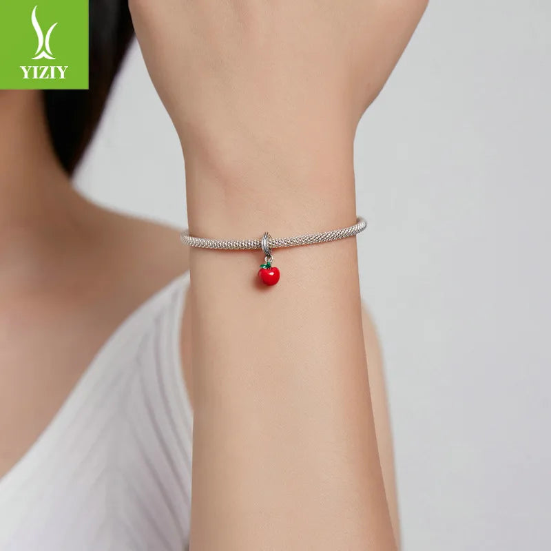 1 Piece 925 Sterling Silver Apple Pendant