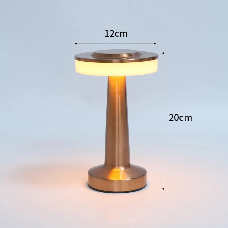 Modern Nordic Creative Bedside Bar Bedroom USB Charging Touch Iron Art Dumbbell Table Lamp Night Light Atmosphere Decorative Lamp