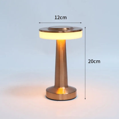 Modern Nordic Creative Bedside Bar Bedroom USB Charging Touch Iron Art Dumbbell Table Lamp Night Light Atmosphere Decorative Lamp