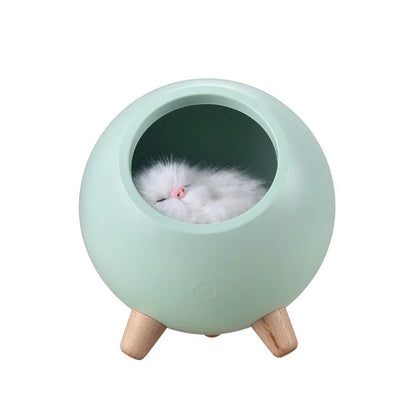 Cute little pet house night light usb rechargeable headlamp children's bedroom Bluetooth speaker led bedside table lamp desktop