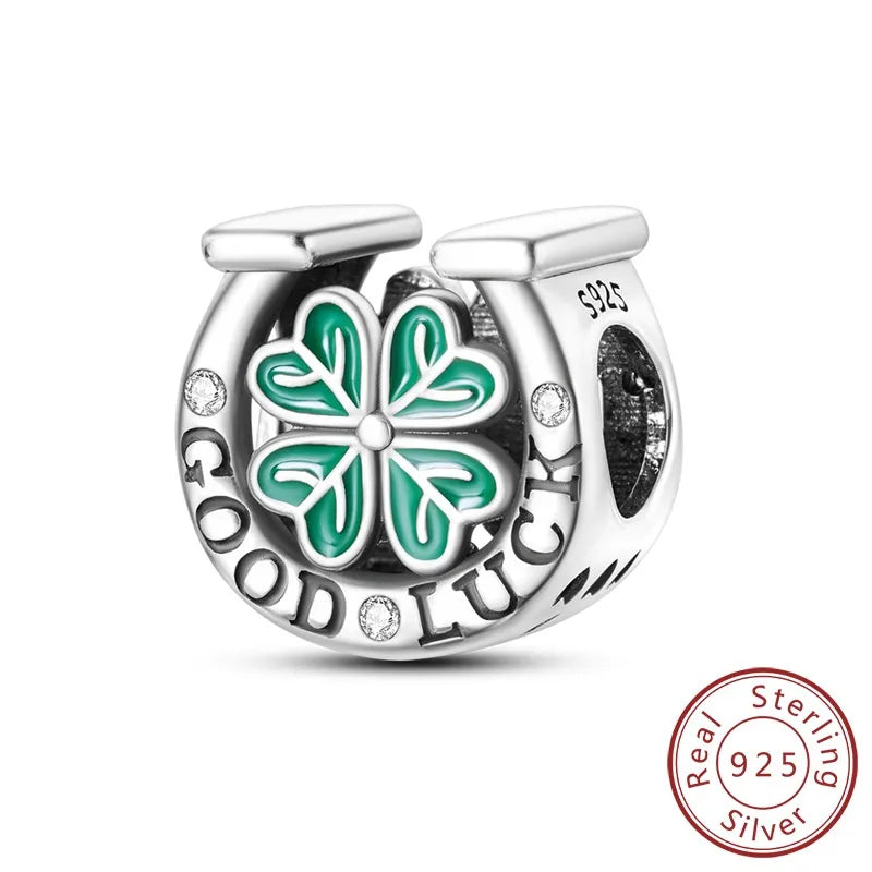 1 Piece 20.3*13.9mm 925 Sterling Silver Zircon Infinity Moon Pendant Beads Jewelry Accessories