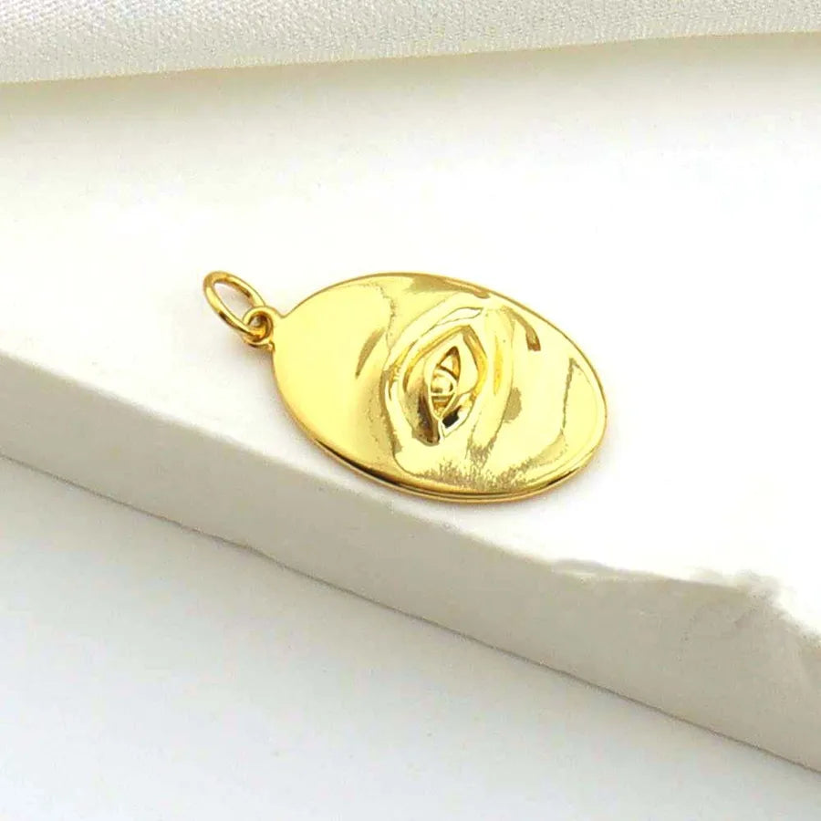 1 Piece 16 * 19mm Copper Star Heart Shape Polished Pendant Jewelry Accessories