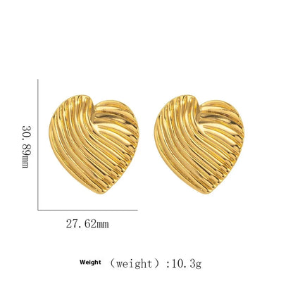 1 Pair Elegant Modern Style Geometric Plating Titanium Steel Ear Studs