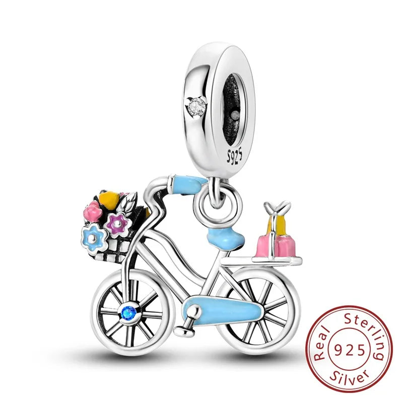 1 Piece 12*11.9mm 925 Sterling Silver Zircon Devil's Eye Bird Pendant Beads Jewelry Accessories