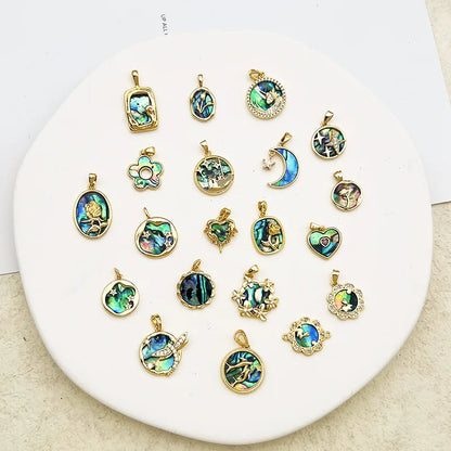 1 Piece 14 * 15mm Copper Heart Shape Rose Flower Pendant Jewelry Accessories