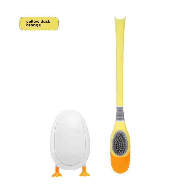 Creative Diving Duck Silicone Toilet Brush Household Wall-mounted Toilet Brush with Base Wall-mounted Cleaning suit Bathroom