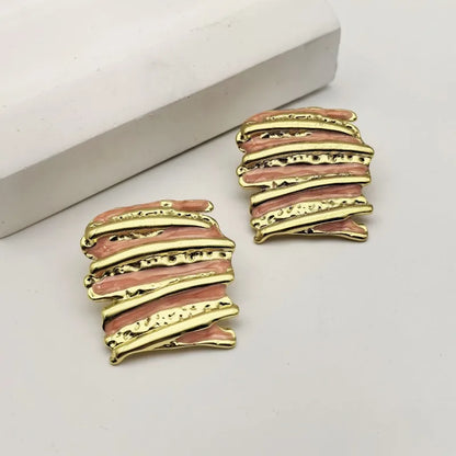 1 Pair Elegant Classical Retro Irregular 304 Stainless Steel Ear Studs