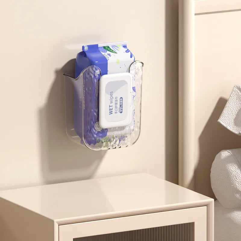 Wet wipes special storage tissue box wall-mounted face towel storage box toilet toilet kitchen hanging paper box