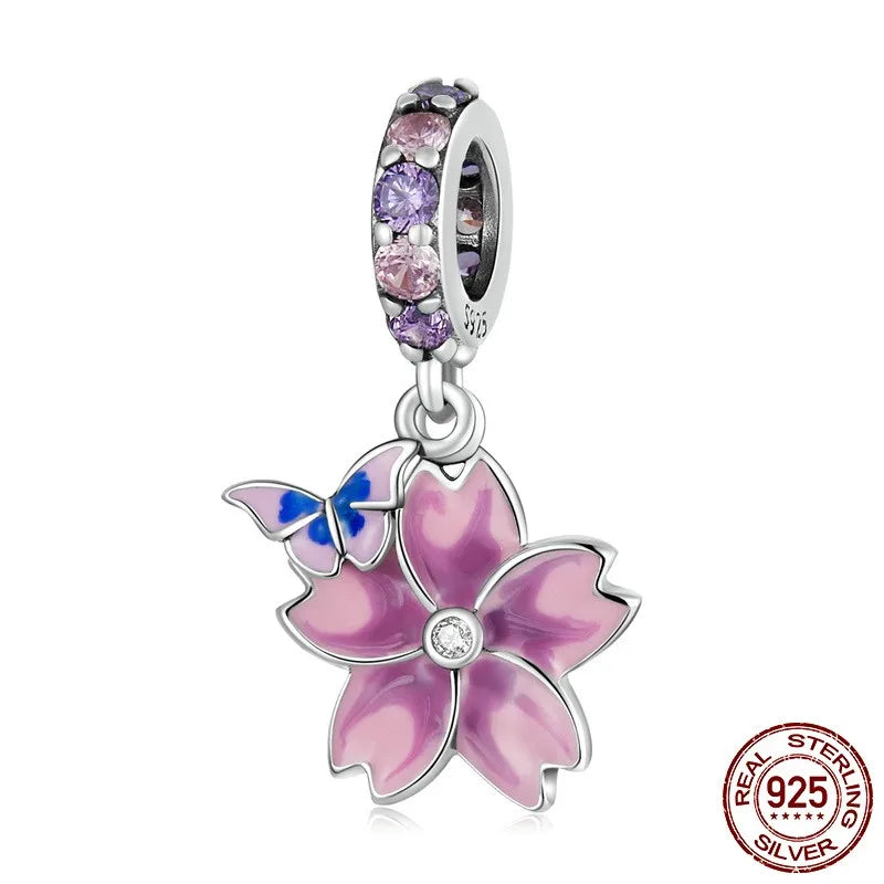 1 Piece 925 Sterling Silver Zircon Solid Color Pendant Jewelry Accessories