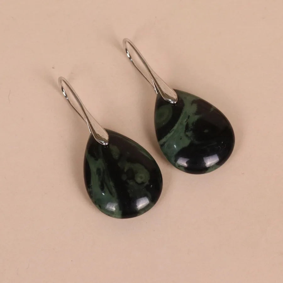 1 Pair Simple Style Geometric Water Drop natural stone Earrings
