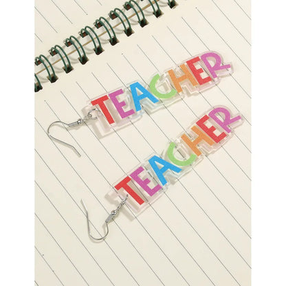 1 Pair Simple Style Commute Letter Arylic Drop Earrings