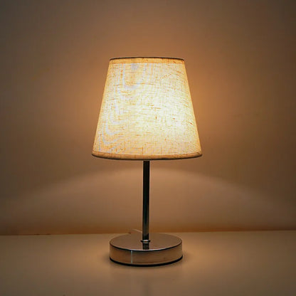 Nordic Style Solid Wood Fabric Decorative Table Lamp Bedroom Bedside Lamp Simple Remote Control Night Light Energy Saving Led