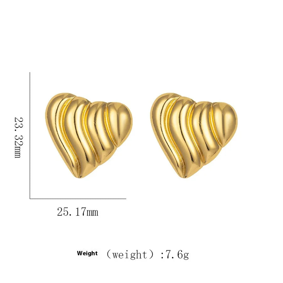 1 Pair Elegant Modern Style Geometric Plating Titanium Steel Ear Studs