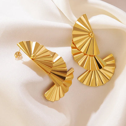 1 Pair Streetwear Sector 304 Stainless Steel Imitation Gold  Ear Studs