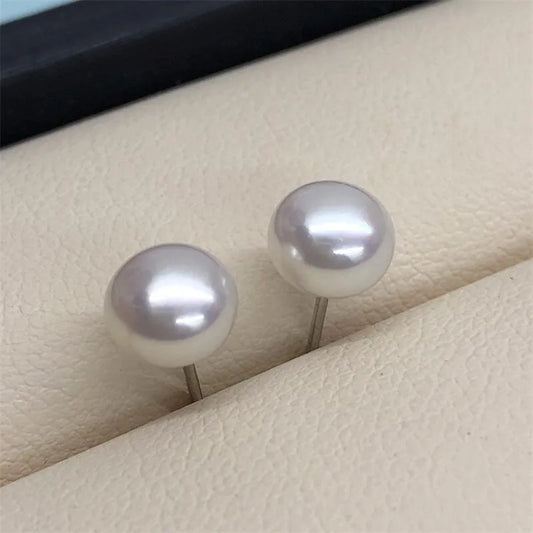 1 Pair Freshwater pearl earrings Pearl Ear Studs
