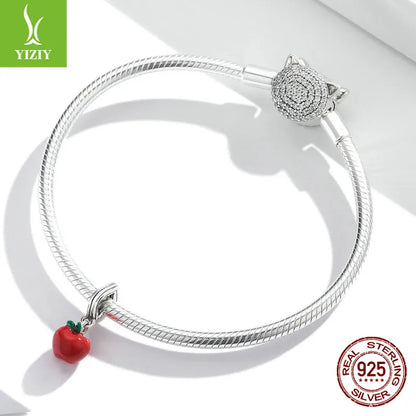 1 Piece 925 Sterling Silver Apple Pendant