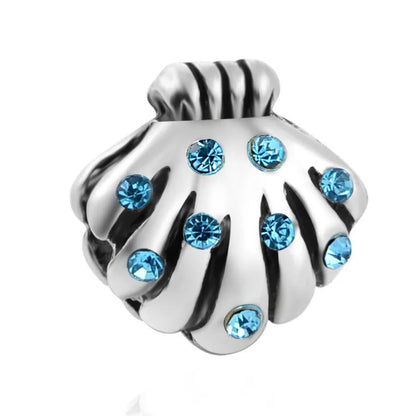 1 Piece 9*10mm Alloy Heart Shape Bow Knot Shell Beads