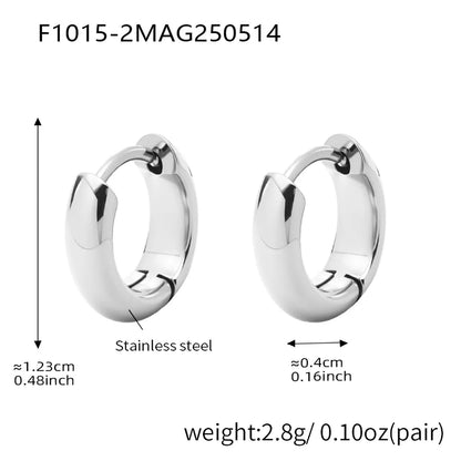 1 Pair IG Style Casual Vacation Geometric Polishing Plating 304 Stainless Steel 18K Gold Plated Earrings