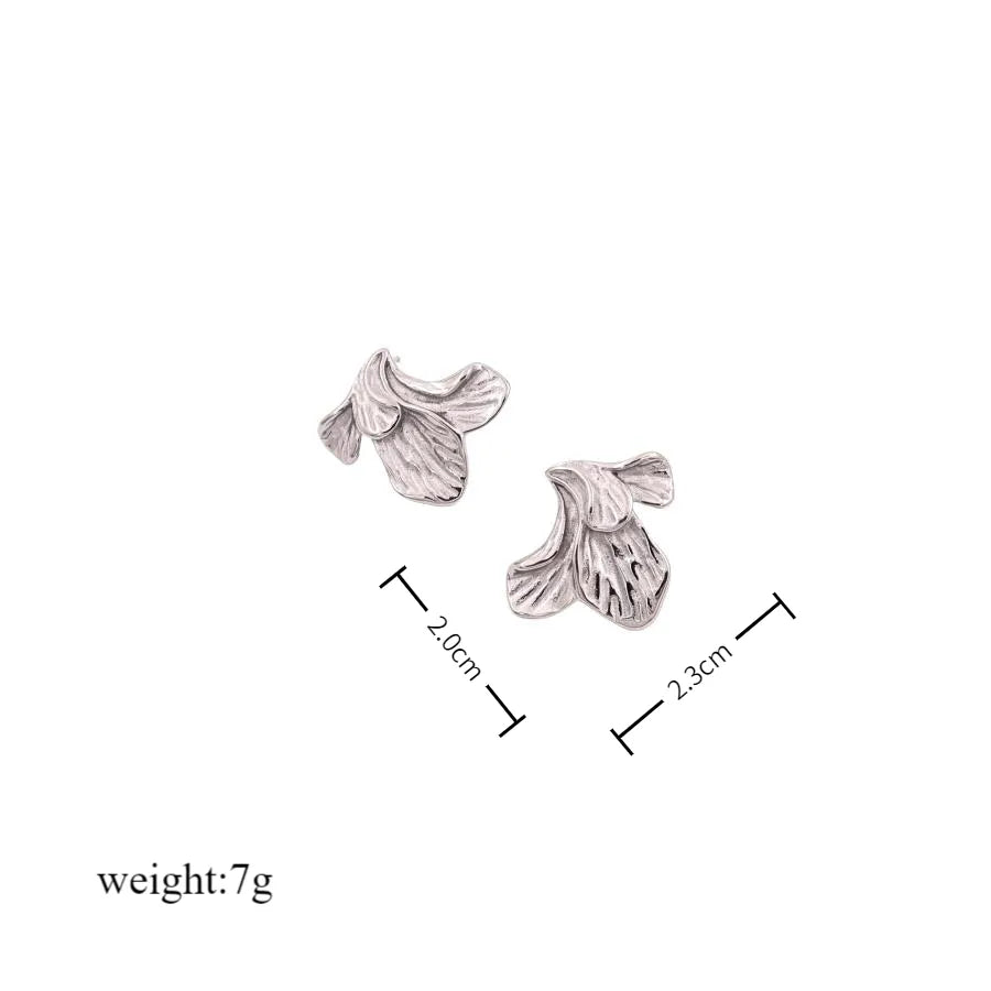 1 Pair Glam Cute Vintage Style Flower Polishing 304 Stainless Steel 18K Gold Plated Butterfly Backs Ear Studs