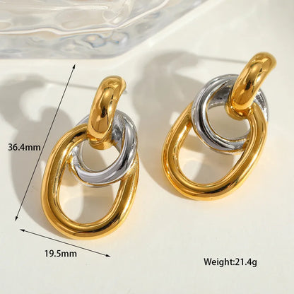 1 Pair Romantic Simple Style O-Shape 304 Stainless Steel Ear Studs