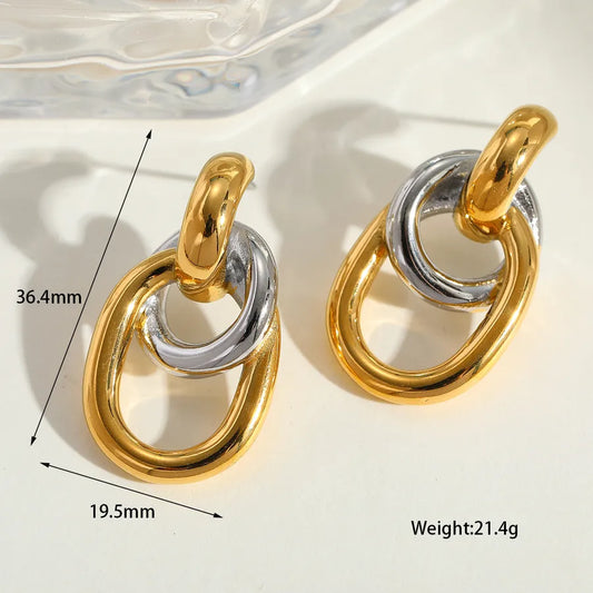 1 Pair Romantic Simple Style O-Shape 304 Stainless Steel Ear Studs