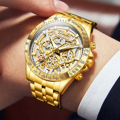 A new cross-border quartz watch made by Oli brand foreign trade wholesale selling waterproof men's watch men's watch